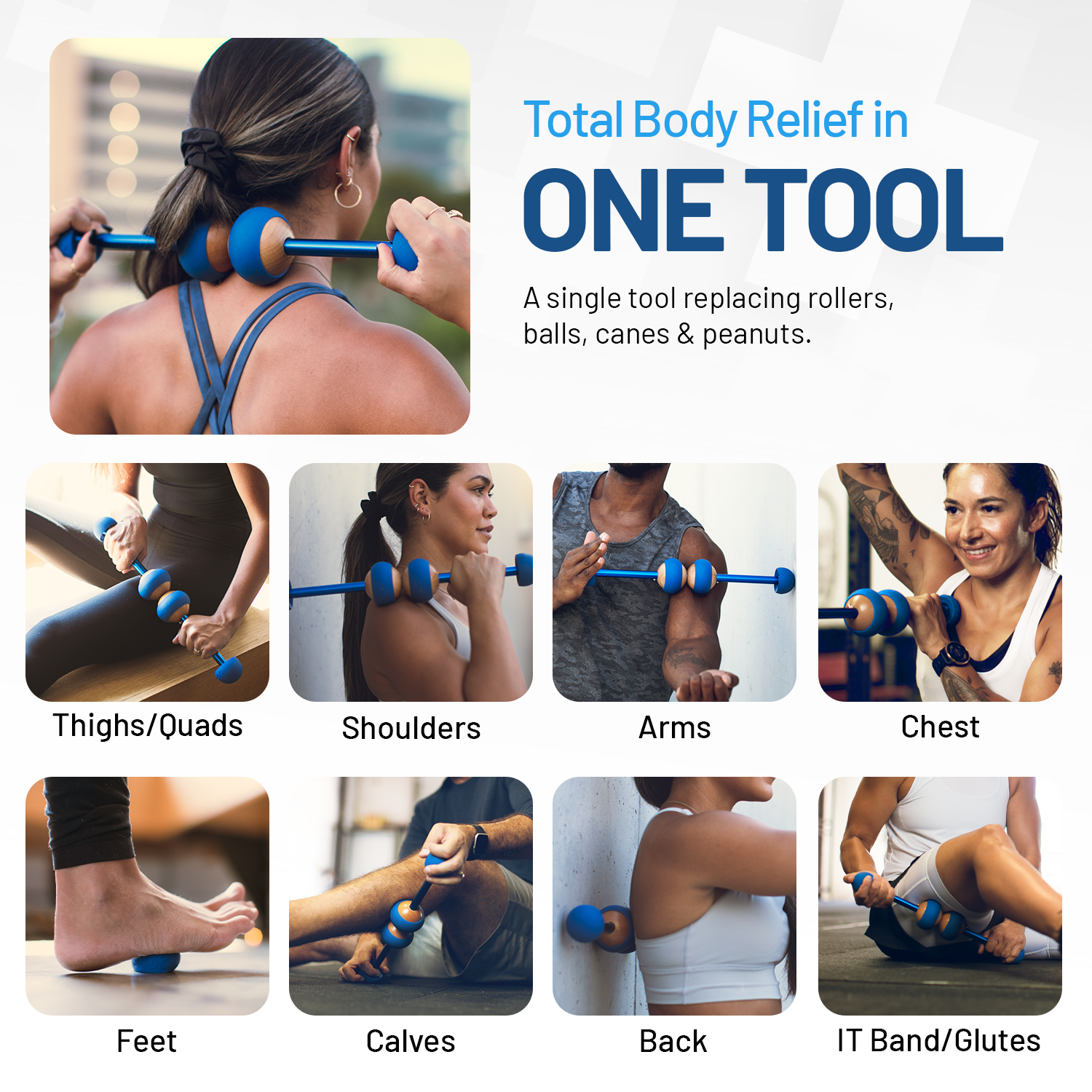 MOBO Myofascial Release Tool & Muscle Roller Stick